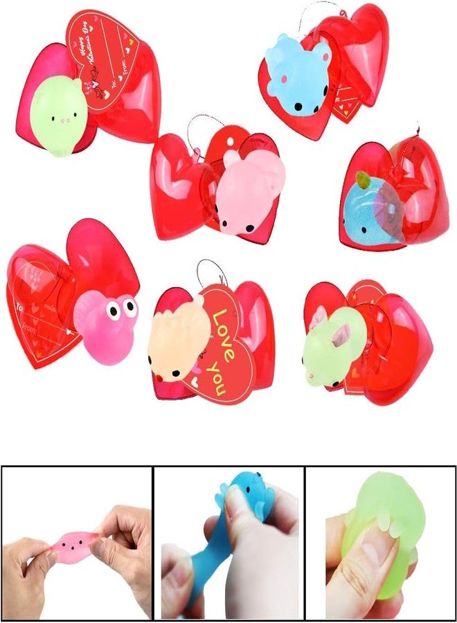 ANAB GI Squishies Mochi Squishy Toys Glow in The Dark Party Favors for Kids - Mini Kawaii Squishies Mochi Animals Stress Relief Squishy Pack Squishy Cat Squishys with Storage Box 5 Squishy Set - Image 4